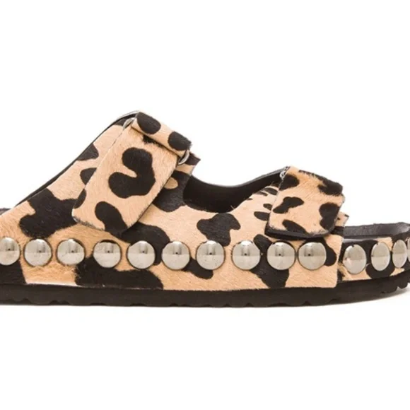 GIAMBATTISTA VALLI Studded Pony Hair Sandals
